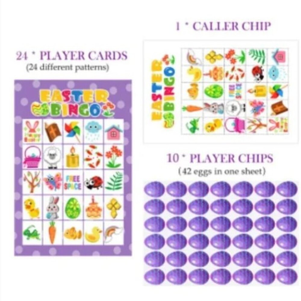 EASTER BINGO PARTY GAME SET, SCHOOL CLASSROOM HOME PARTY CHURCH NURSING HOME - Picture 6 of 6